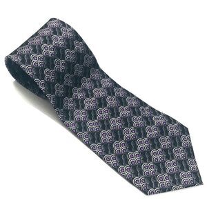 Faberge Blue Gray Print Silk Tie